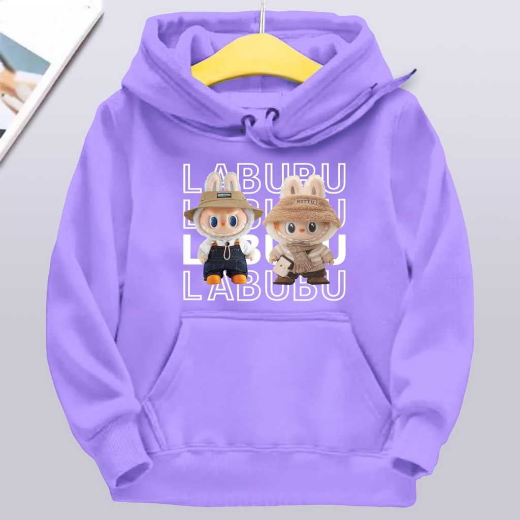 

Модные детские худи с принтом Лабубу, повседневные топы, подходящие для мальчиков и девочек 150