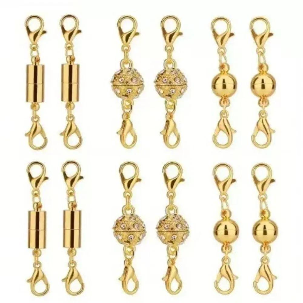 

12pcs New Gold & Silver Magnet Connector Clasp Lobster Clasp DIY Jewelry Clasps Couple Clasps Bracelets золотой