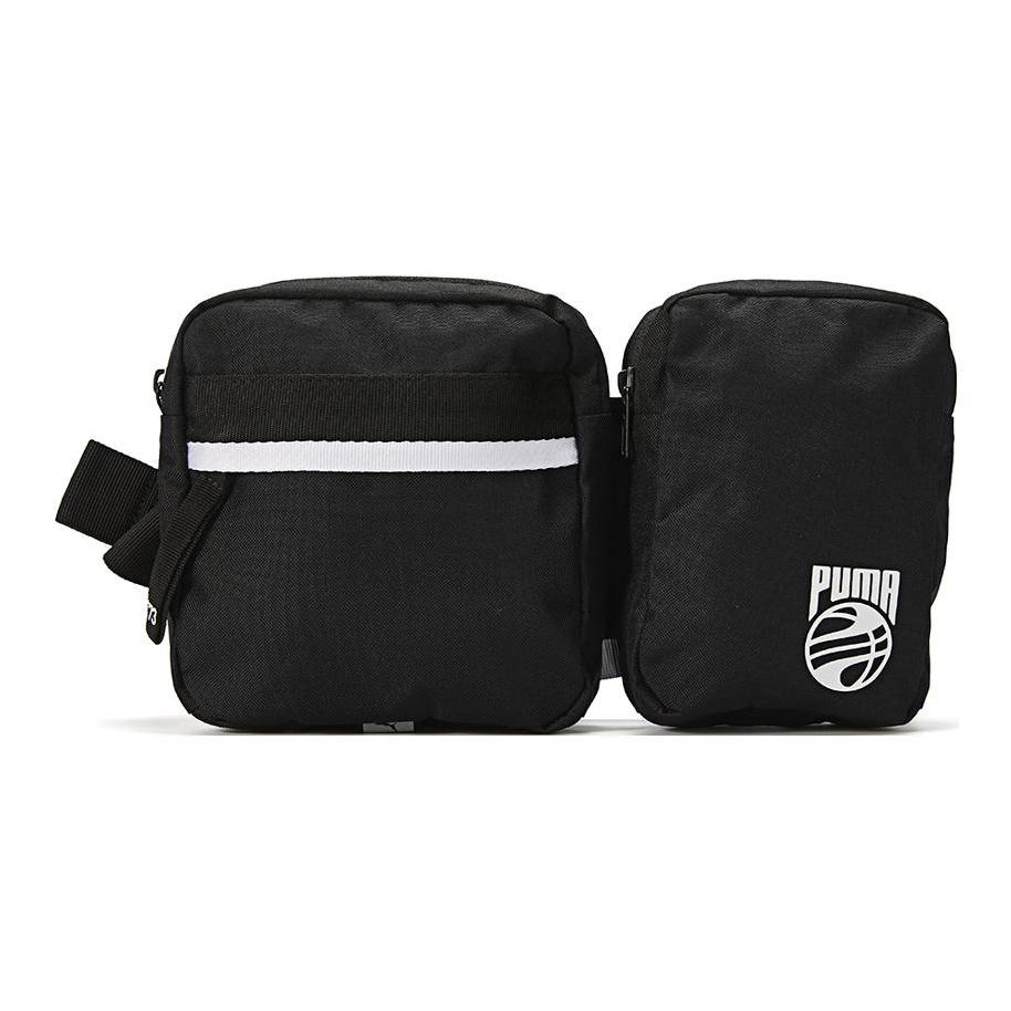 Puma Basketball Waist Bag Fabric Regular Unisex Couple Black Unisex bags 07826301