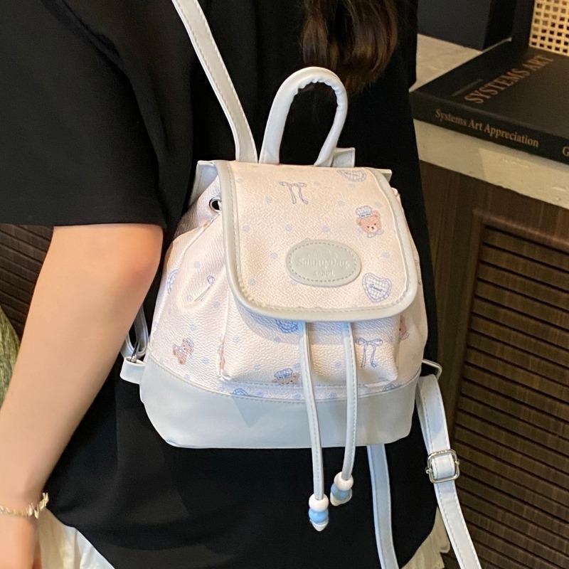 Cute Printed Backpack for Women New Trendy Fashion Simple Mini Schoolbag Summer Sweet Girl Backpack