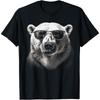 Polar Bear Sunglasses Wild Animal Art Animal Polar Bear Cotton Men T Shirt