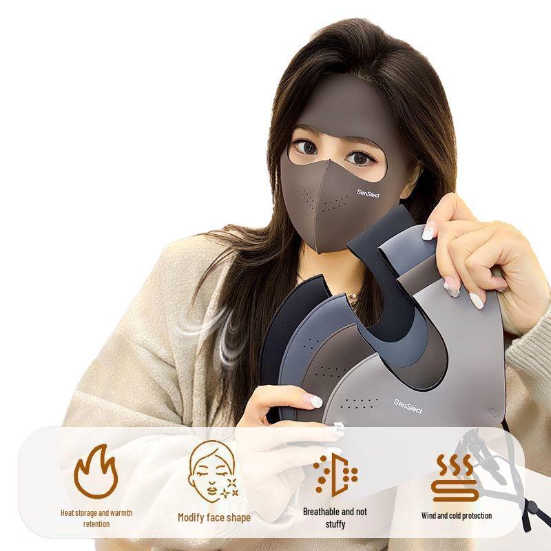 Ladies' Full Face Windproof Winter Mask - Warm & Cold-Proof for Cycling