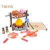 40 Teile/satz Lagerfeuer Spielen Lebensmittel Spielzeug Indoor Outdoor Kinder Simulation Camping BBQ Picknick Kochen Zubehör Spielset Kleinkind Pretend Küche Spielzeug