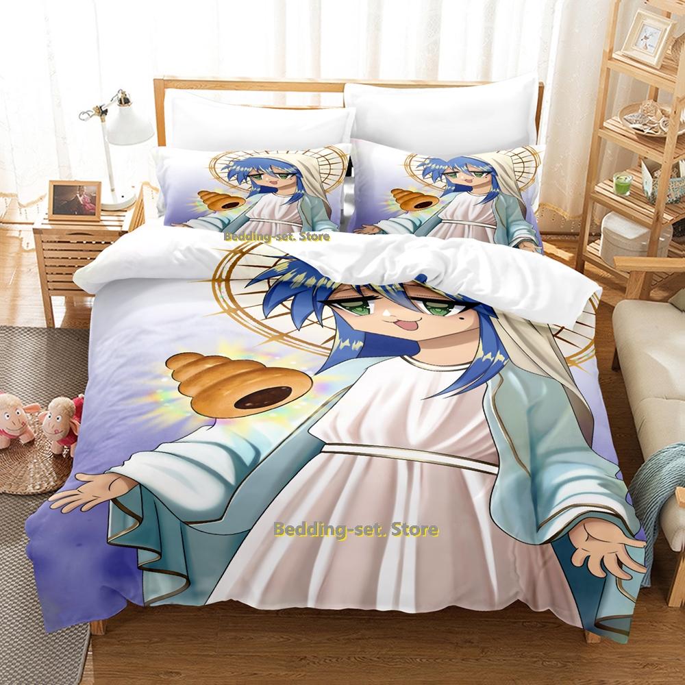 2024 Lucky Star Konata Bedding Set Single Twin Full Queen King Size Bed Set Adult Bedroom Duvetcover Sets Anime Bed Sheet Set