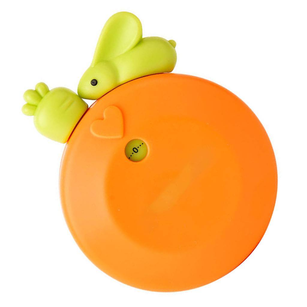 Kitchen Timer Cute Cartoon Adsorption Type Mechanical Countdown Timer for Classroom Home Laboratory Reading Room Orange