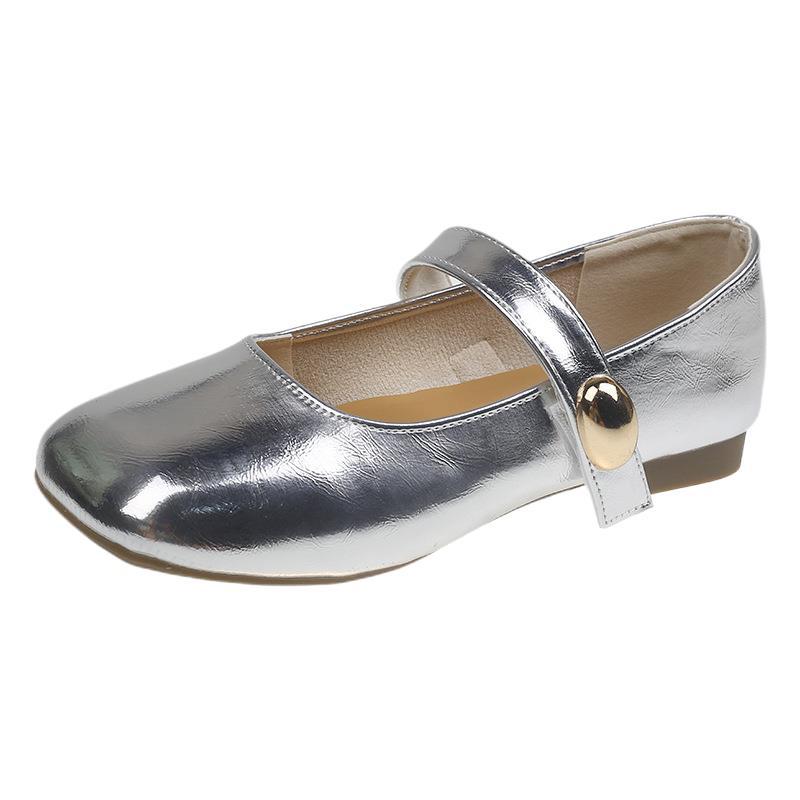 French Small Leather Shoes Girl 2025 Spring and Summer New Shallow Mouth Fairy Style Versatile Gentle Matching Skirt Flat Mary Jane Shoes