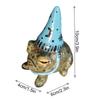 D5 Cute Frog Statues Garden Witch Hat Little Frog Statue Resin Figurine Outdoor Yard Art Sculpture Hand-Painted Bonsai Ornament
