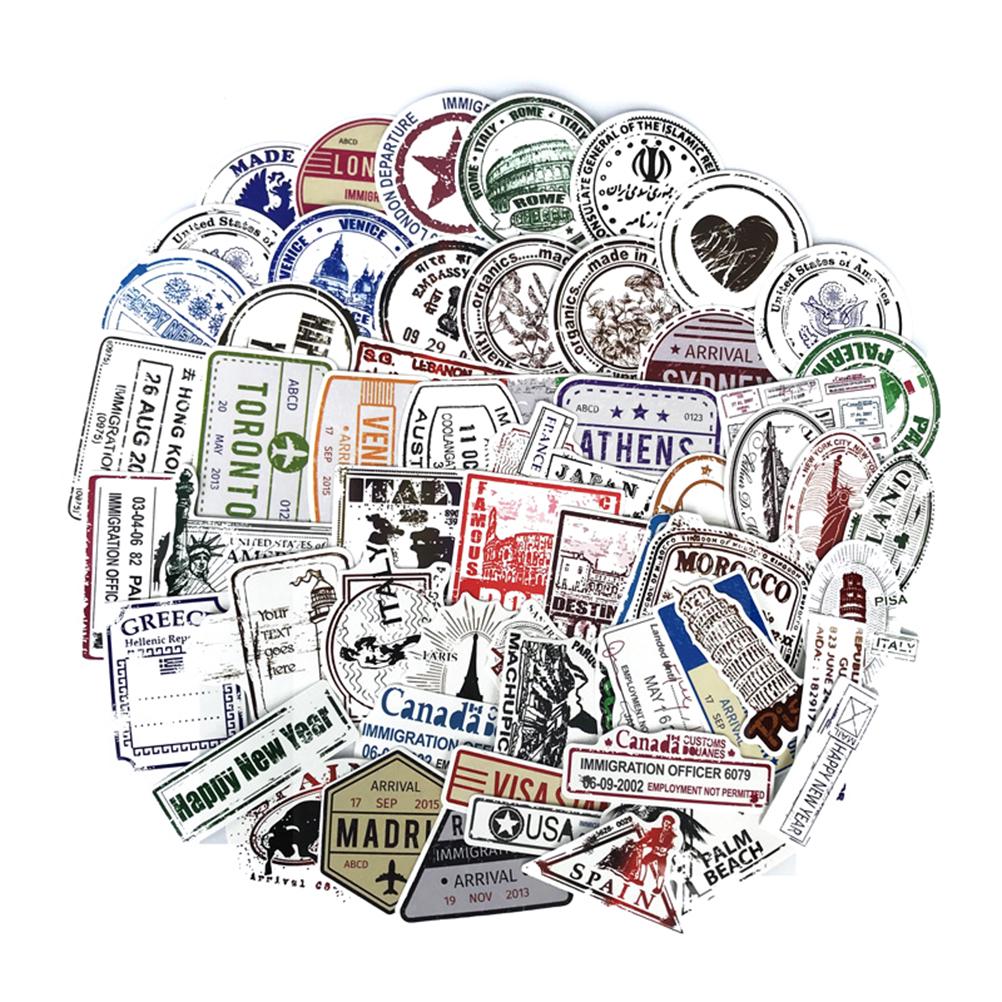 

60 шт./лот ретро-наклейки на посадочный талон, авиабилеты, креативные чемоданы