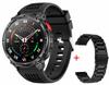 Herren HT33 Smartwatch 1,7 Zoll LED-Taschenlampe BT-Anrufe Outdoor-Sport Kompass Gesundheitsüberwachung 1100mAh Großer Akku Smartwatch