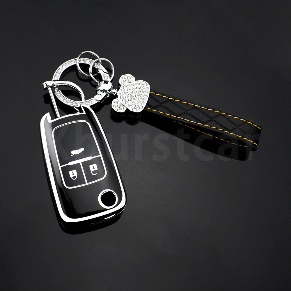 

Чехол для автомобильного ключа из ТПУ с 3 кнопками для Buick Chevrolet Cruze Opel Vauxhall Astra J Corsa Insignia Mokka Encore Auto Shell Fob