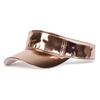 Hip-hop Style Summer Laser Sun Visor Hat Faux Leather Sunscreen Empty Top Hats Plain Bling Adjustable Duck Tongue Cap