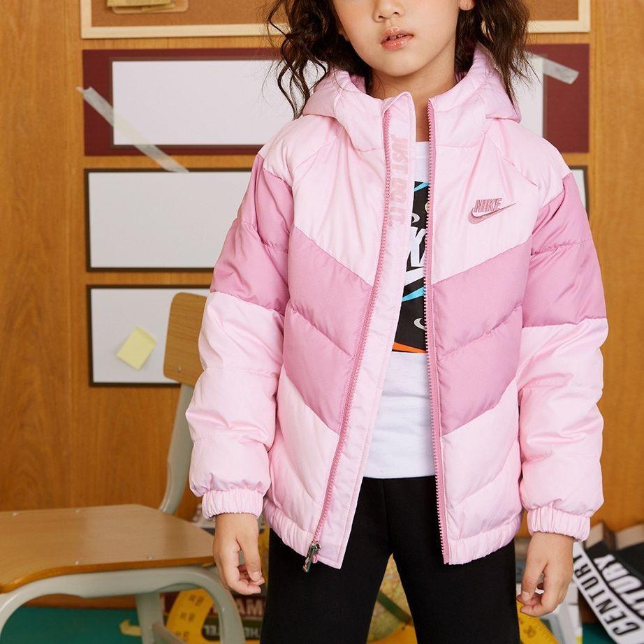 (GS) Nike Sportswear Synthetic Fill Hooded Jacket 'Pink' Kids' NY2232145GS-003