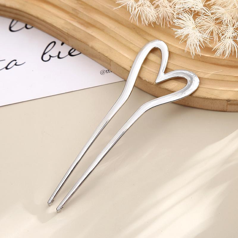 Metalen Haarvorken Haarspelden voor Vrouwen Meisjes Elegante U-vormige Haarstokken Haarspelden Clips Kapsel Vrouwen Haaraccessoires Hoofddeksel beige