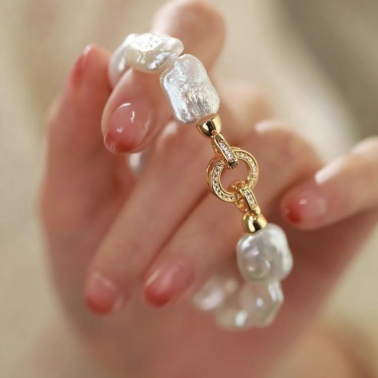 100% Natürliches Barock Süßwasserperlen 14K Gold Filled Damen Set Für Frauen Halskette Armband Neuer Stil 2024 Geschenke