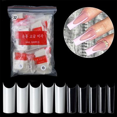 Nail Art C-Typ Nagelstück Mittel Wasserleitungspatch Französisches Nagelstück 500 Stück Beutel