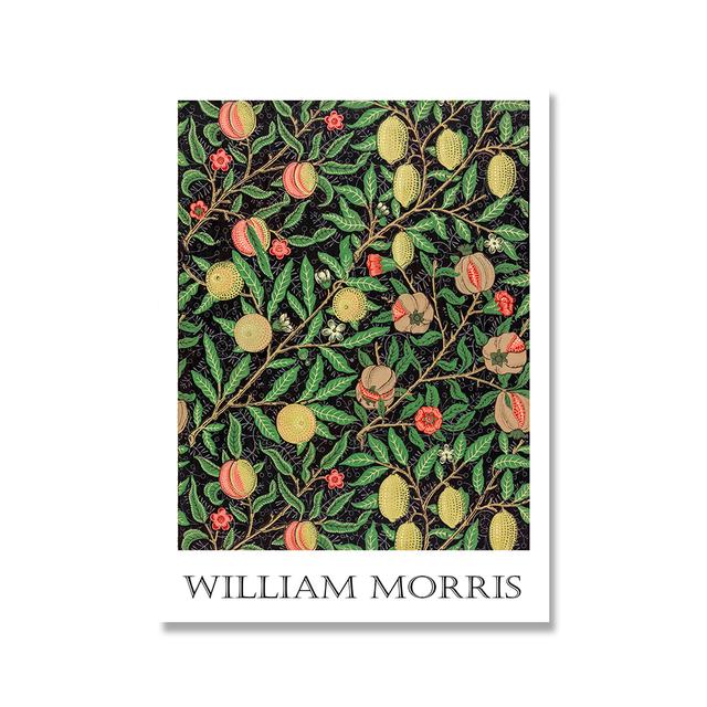 William Morris Leinwanddruck Victoria and Albert Museum Ausstellungsplakat London Underground Jugendstilgemälde Wanddekoration