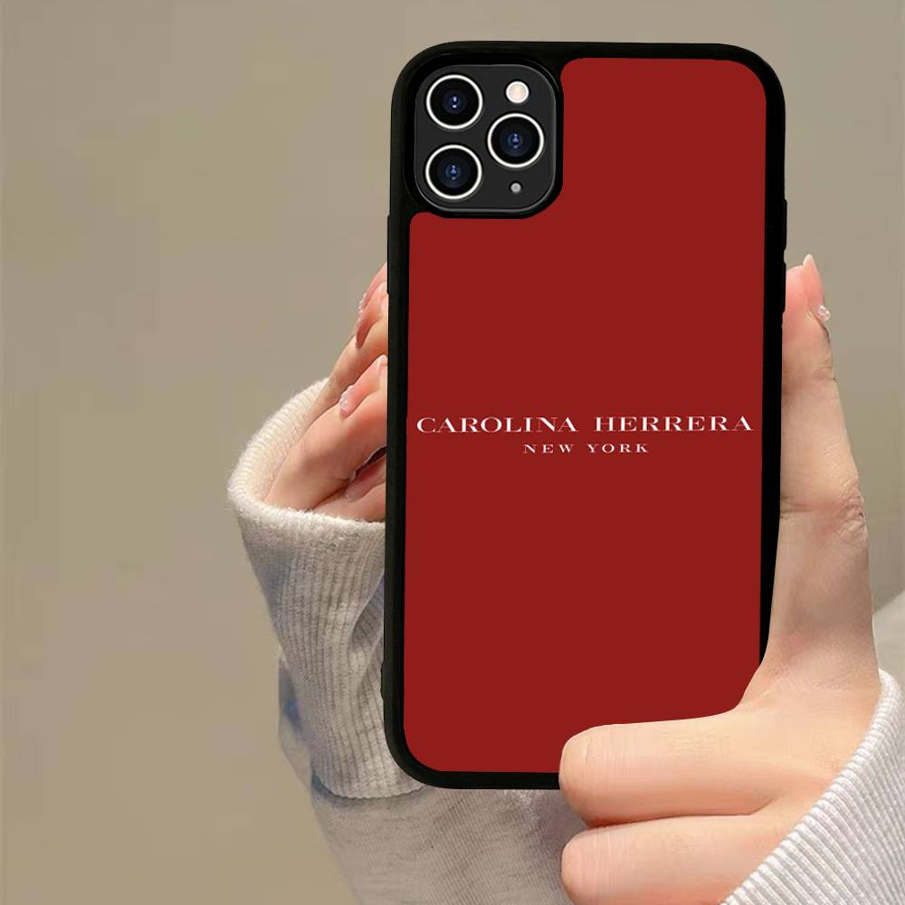 

C-Carolina Fashion H-Herrera For IPhone 17 16 15 14 13 12 11 Mini Pro Max Plus PC+TPU Back Phone Cover iPhone 15