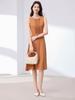 Black Sleeveless Cinched Waist Mid-Length Hepburn Style Dress