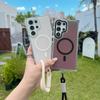 Suitable for Sam S24U mobile phone case, lanyard model, two-color Xuncai chameleon magnetic suction anti-drop mobile phone case.