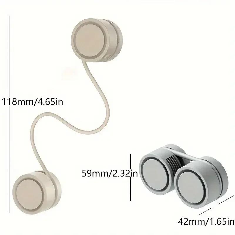 Portable Bladeless Neck Fan, Hands-Free 360° Bendable, 3 Speeds Rechargeable with Aromatherapy for Men/Women fan blade