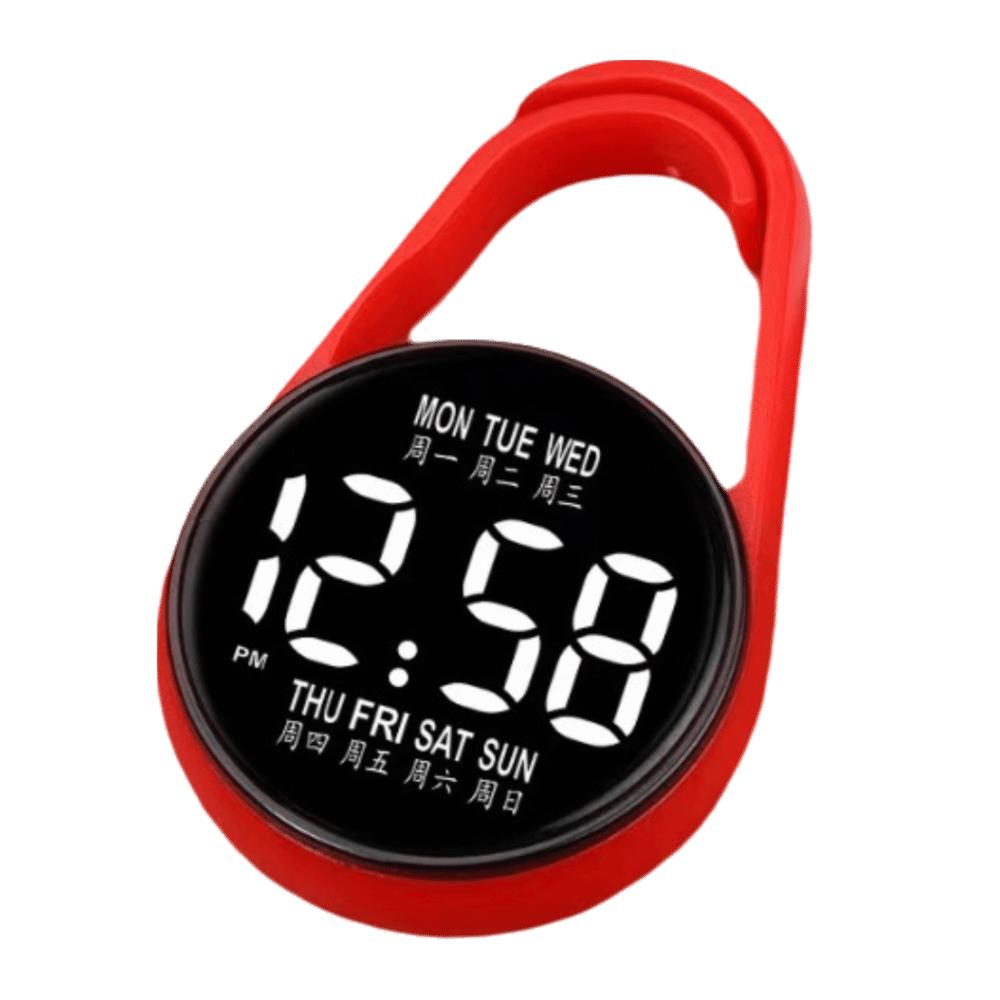 2Pcs Waterproof LED Electronic Hanging Watch Portable Luminous Pocket Watch Digital Display LED Display LED Electronic Watch красный