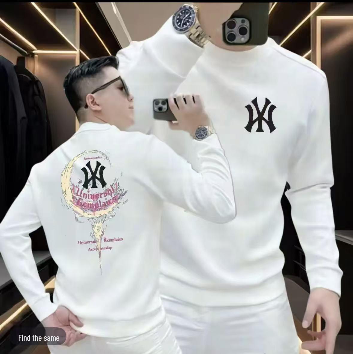 

2025 Autumn-Winter Versatile Korean Style Printed Hoodie - Casual, Comfortable Round Neck Design M