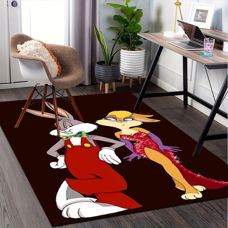 

Bugs Bunny & Lola Bunny Looney Tunes Art Print PosterOffice Mat Home Decor Gift For Halloween & Christmas LD141 80cm by 120cm