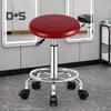 Rotary Stool Cover with Elastic Band Anti-slip Waterproof Faux Leather Oil-Proof Heat Insulation Solid Color Scratch-resistant Lifting Chair
