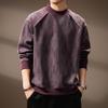 Men's Trendy Retro Print Loose Pullover: Heavyweight Half-High Collar Autumn Hoodie