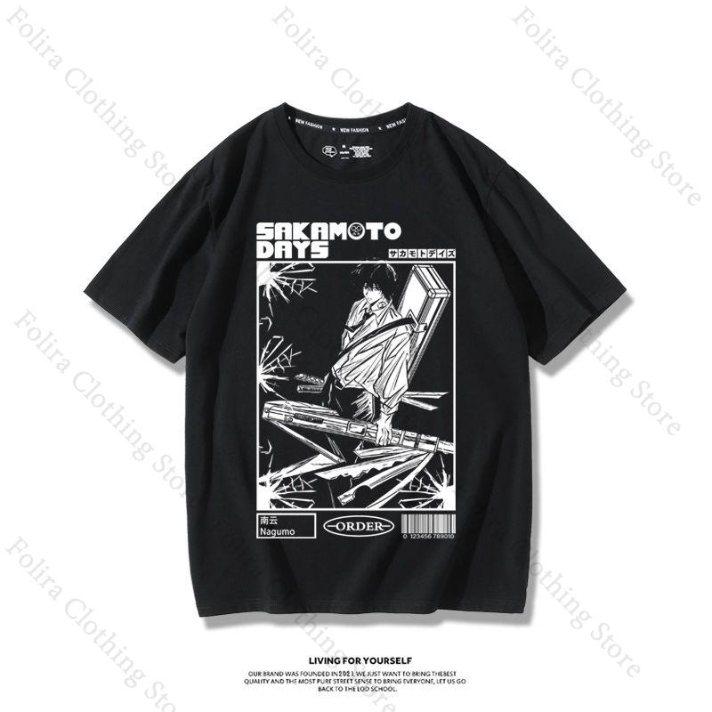 SAKAMOTO DAYS Anime Print Tshirt Unisexs Clothes Summer Tops Short Sleeve Tee Cotton T Shirts for Unisex Women Daily Clothing
