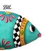 Decorazione Murale Pesce Usurato 3 Pezzi Legno Spiaggia Nautico Costiero Tropicale Oceano Arte Animale Stampato Colorato Ornamenti da Appendere per Casa sul Lago Camera da Letto
