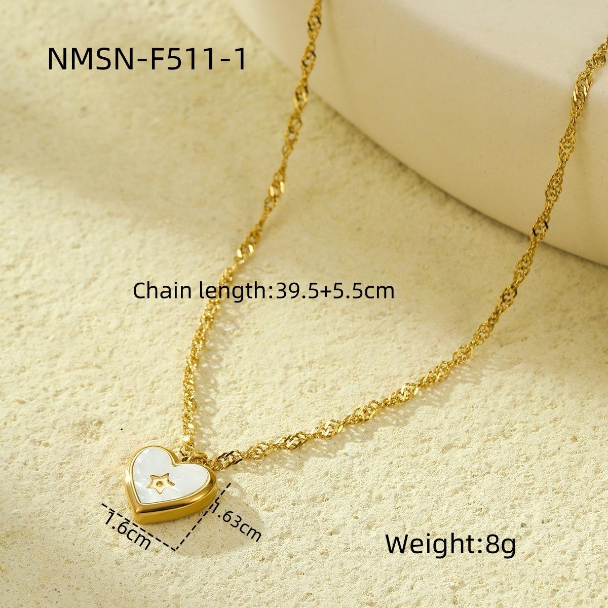 GEMCHIC Women s Stainless Steel Love Heart Shell Star Vacuum Plated Necklace Choker Chain
