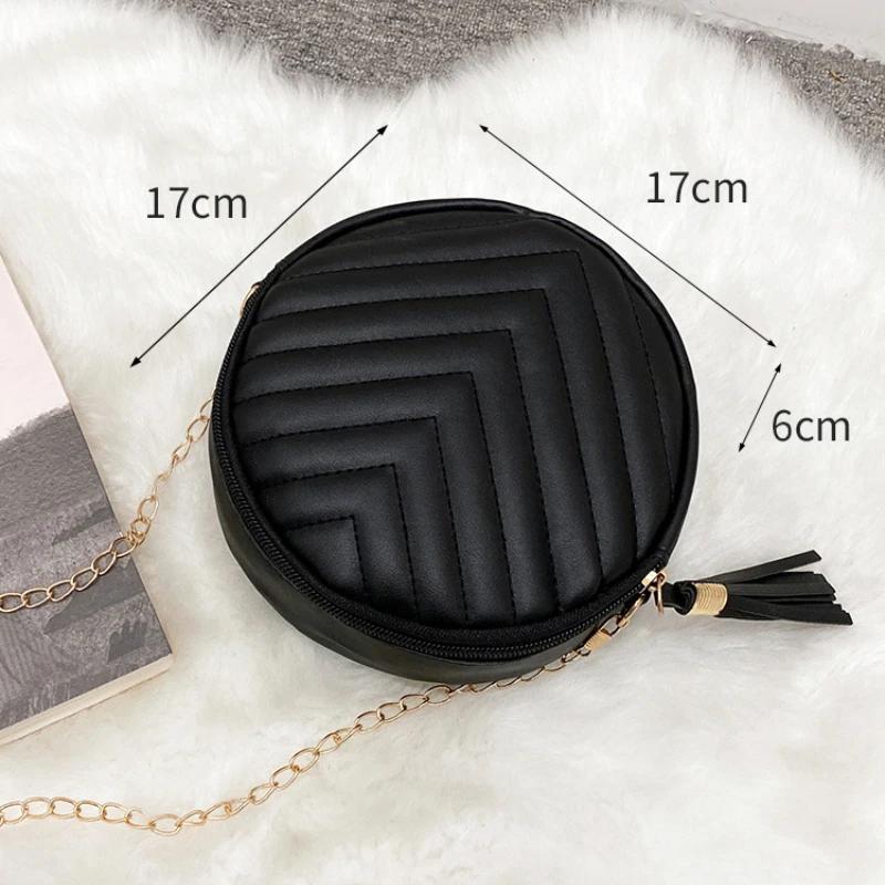 New Small Round Bag Girls Crossbody Bag Fashion Retro