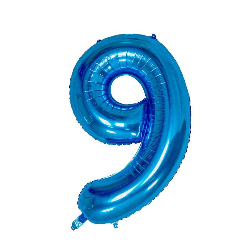 32-Inch Gradient Color Aluminum Foil Number Balloons - US Version