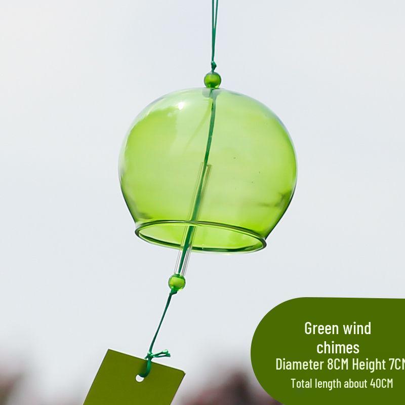 Cherry Blossom Glass Wind Chime - DIY Transparent Hanging Ornament