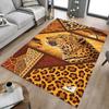 1PC Leopard Print Safari Extra Large Non-Slip Floor Carpet, Office, Family, Bedroom, Studio - Large Area Rug Indoor Rugs, Vibrant Colors-A225