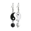Tai for Chi Yin Yang Enamel Charm Dangle Earrings Retro Style Earrings for Women