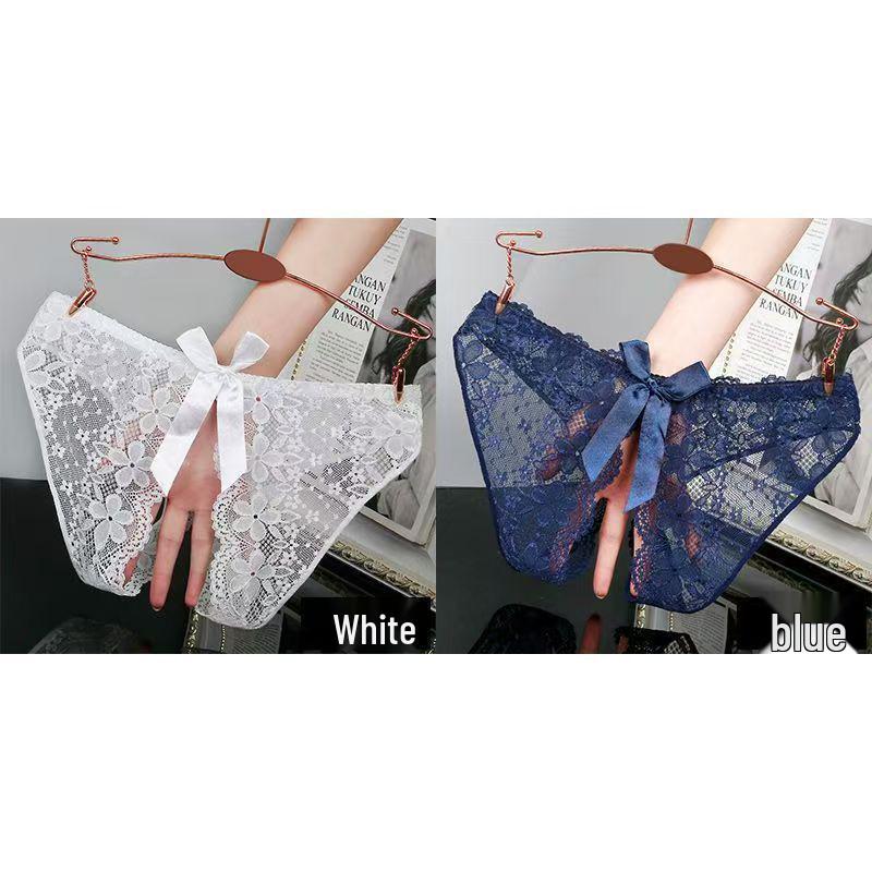 Women's Lace Bow Seamless Open Crotch Panties: Sexy, Hot, and Breathable