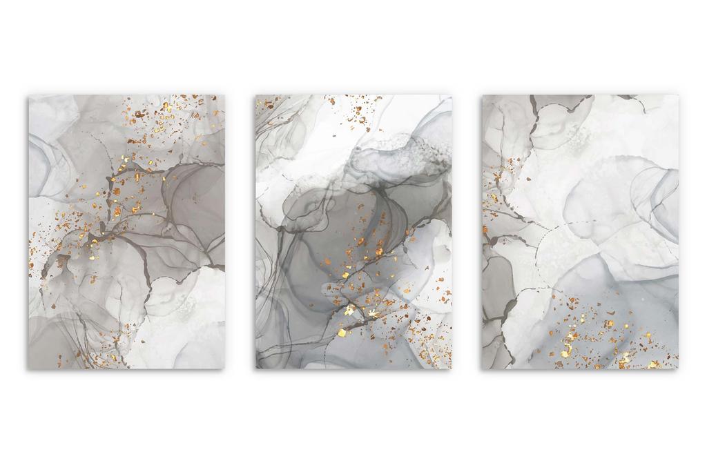 Zestaw Plakatów 30x40 Na Ścianę Obrazy Ścienne Marmur Złoto Do Sypialni