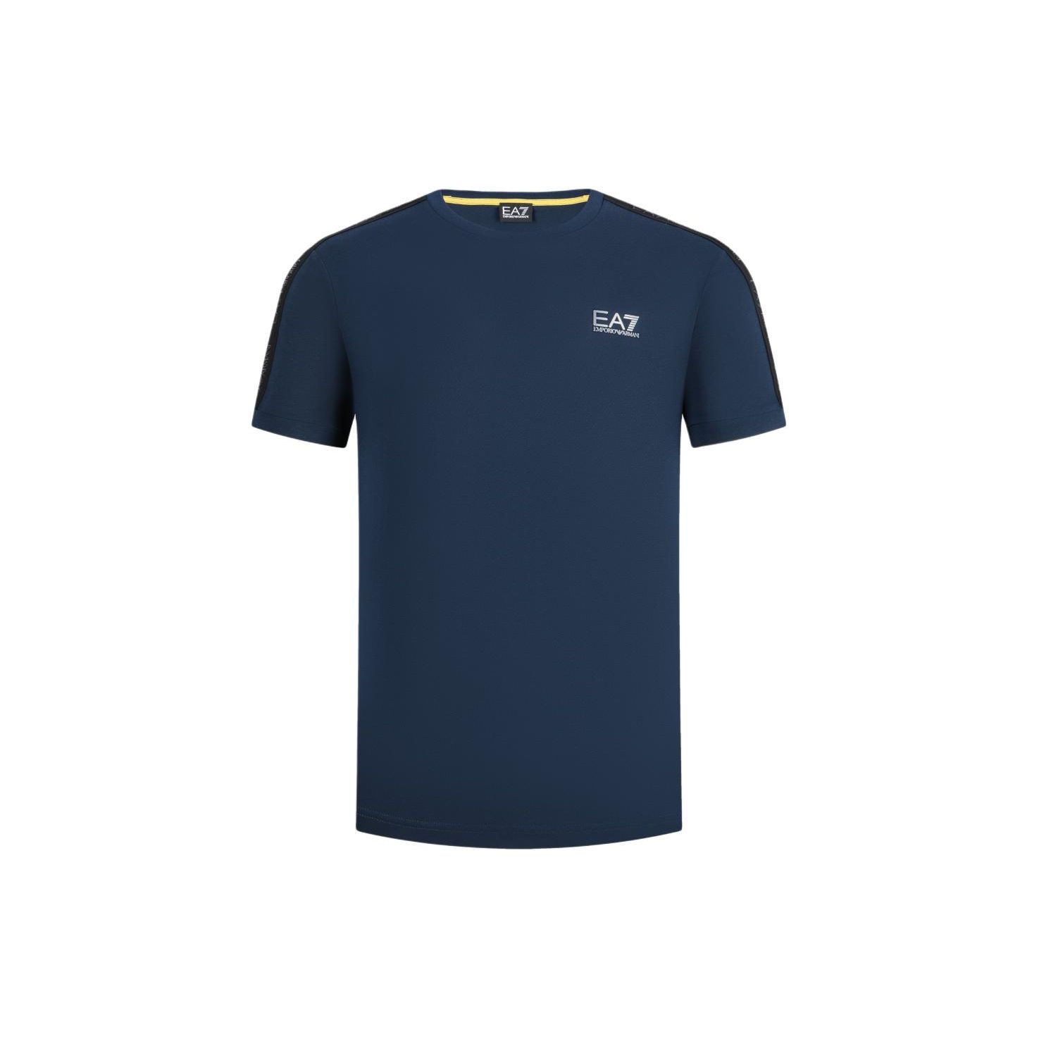 Emporio Armani EA7 SS24 Letter Logo Printed Crew Neck T-Shirt Men tops Navy 3DPT35-PJ02Z-0554 M