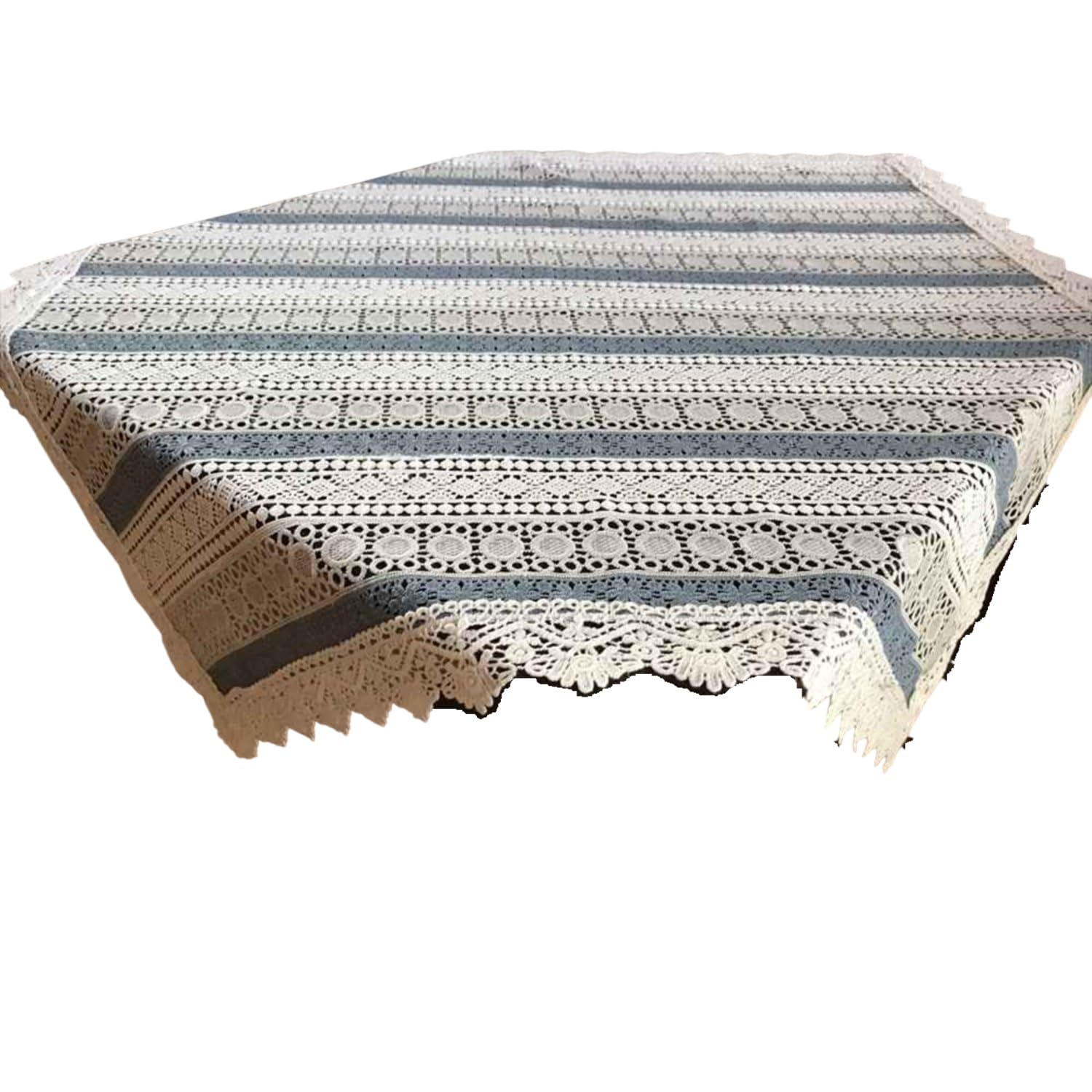 

Vivienne Rusac Series Embroidered Lace Table WK1927N1 Runner, 90x90cm, Multicolor,