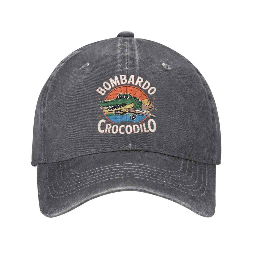 Bombardino Crocodilo Casual Baseball Cap For Couple Women Spring Italian Brainrot Meme Hunting Trucker Hat Stylish Baseball Caps