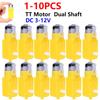10pcs TT Motor Gearmotor DC 3-12V Smart Car Chassis Four Drive Motor EMC Electric Dual Shaft Gear Motors for DIY Smart Car Robot