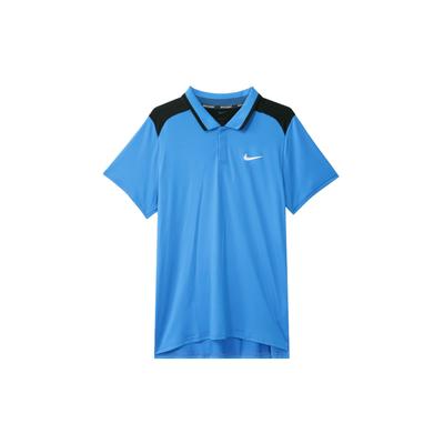 Court Advantage Dri-Fit Paneled Collar Short Sleeve Polo Men Tops Blue FD5318-435
