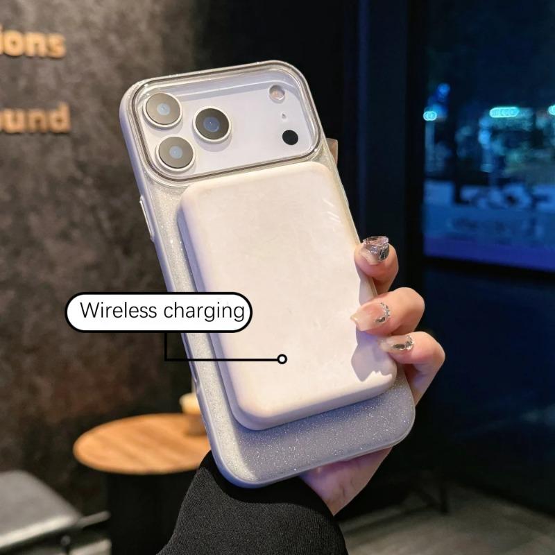 Luxury Bling Glitter For Magsafe Magnetic Case For iPhone 17 16 15 14 Plus 13 12  Pro Max Wireless Charging Shockproof IMD Cover