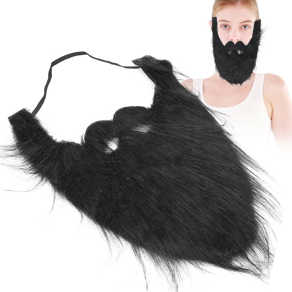 Stimulated Fake Beard Funny False Moustache Whiskers Facial Hair for Halloween Cosplay