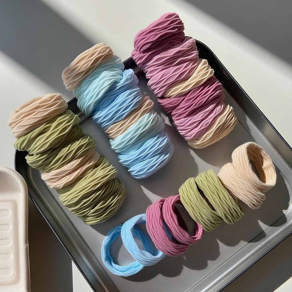 High Elasticity Durable Women's Ponytail Hair Tie In Thickened Seamless Rubber Band with Acrylic Box.