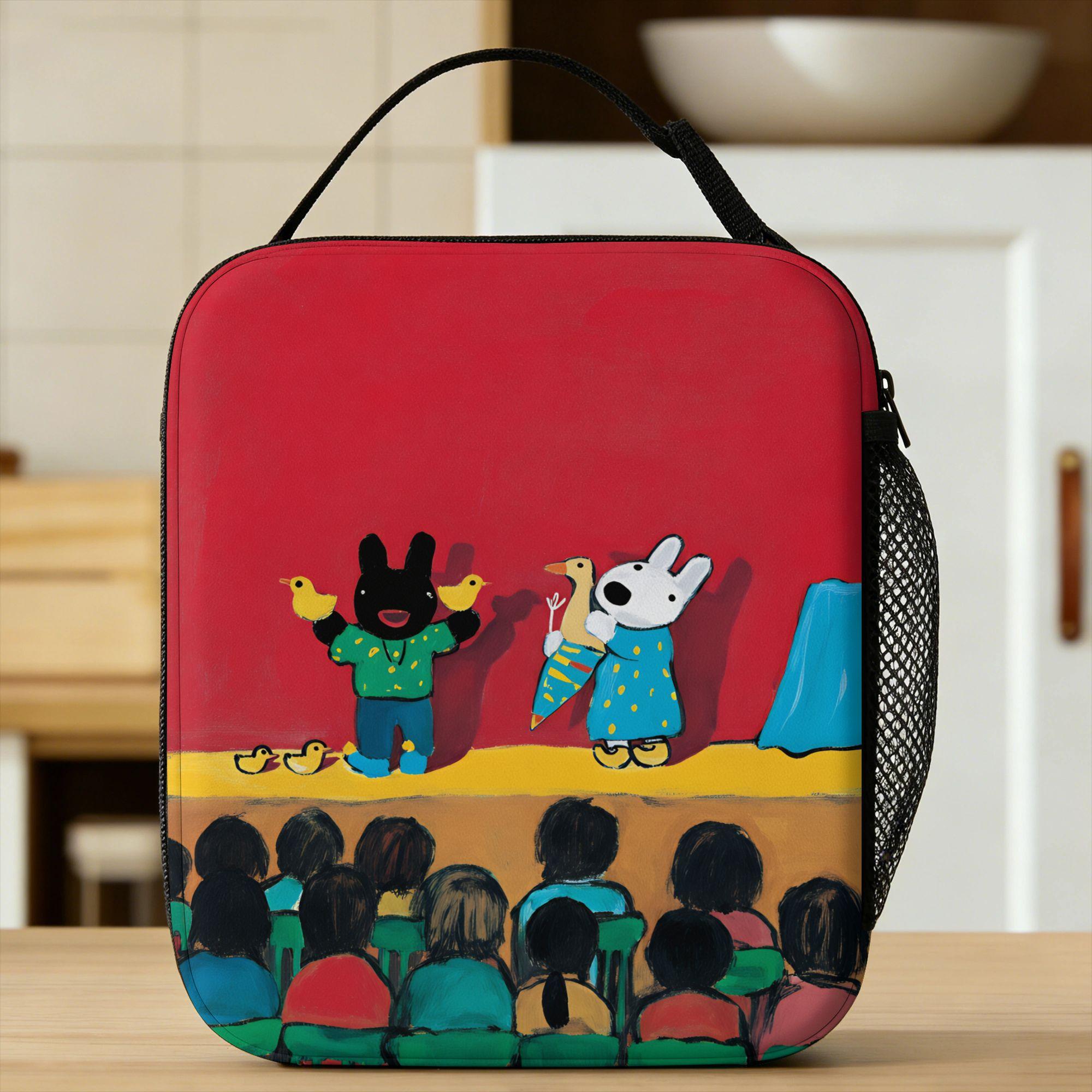 Gaspard e Lisa Lunch Bag  Fashion Lunch Box For Girls School Portable Zipper Cooler Bag Oxford Designer Tote Food Bags One Size