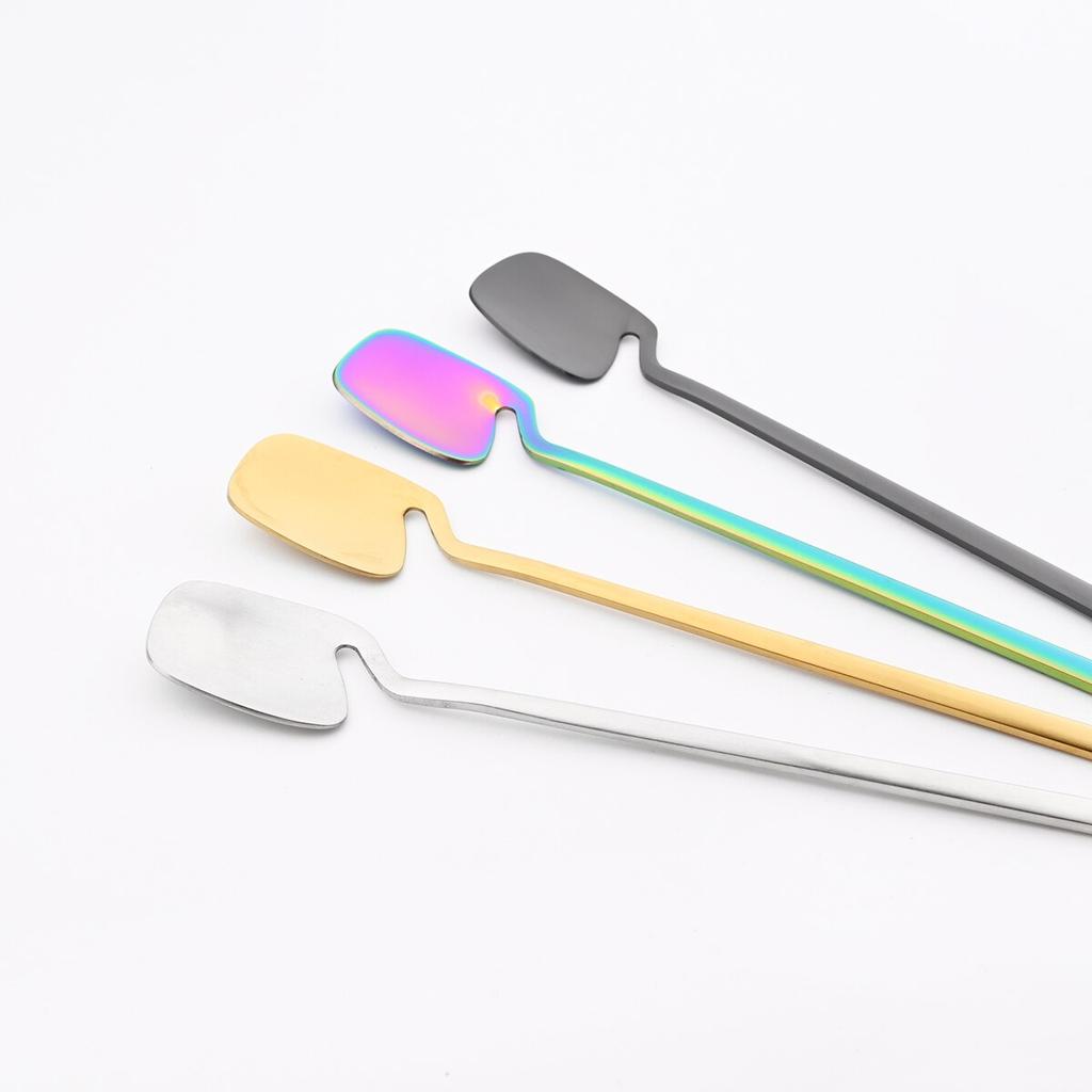 2dílné příbory z nerezové oceli 304 naběračka na zmrzlinu dlouhá lžíce kávová lžička příbory matné barevné medové lžičky nádobí kuchyňské doplňky