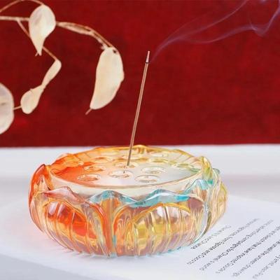 Home Decor Ornament Crafts DIY Lotus Shaped Incense Stick Holder Epoxy Resin Casting Silicone Mold